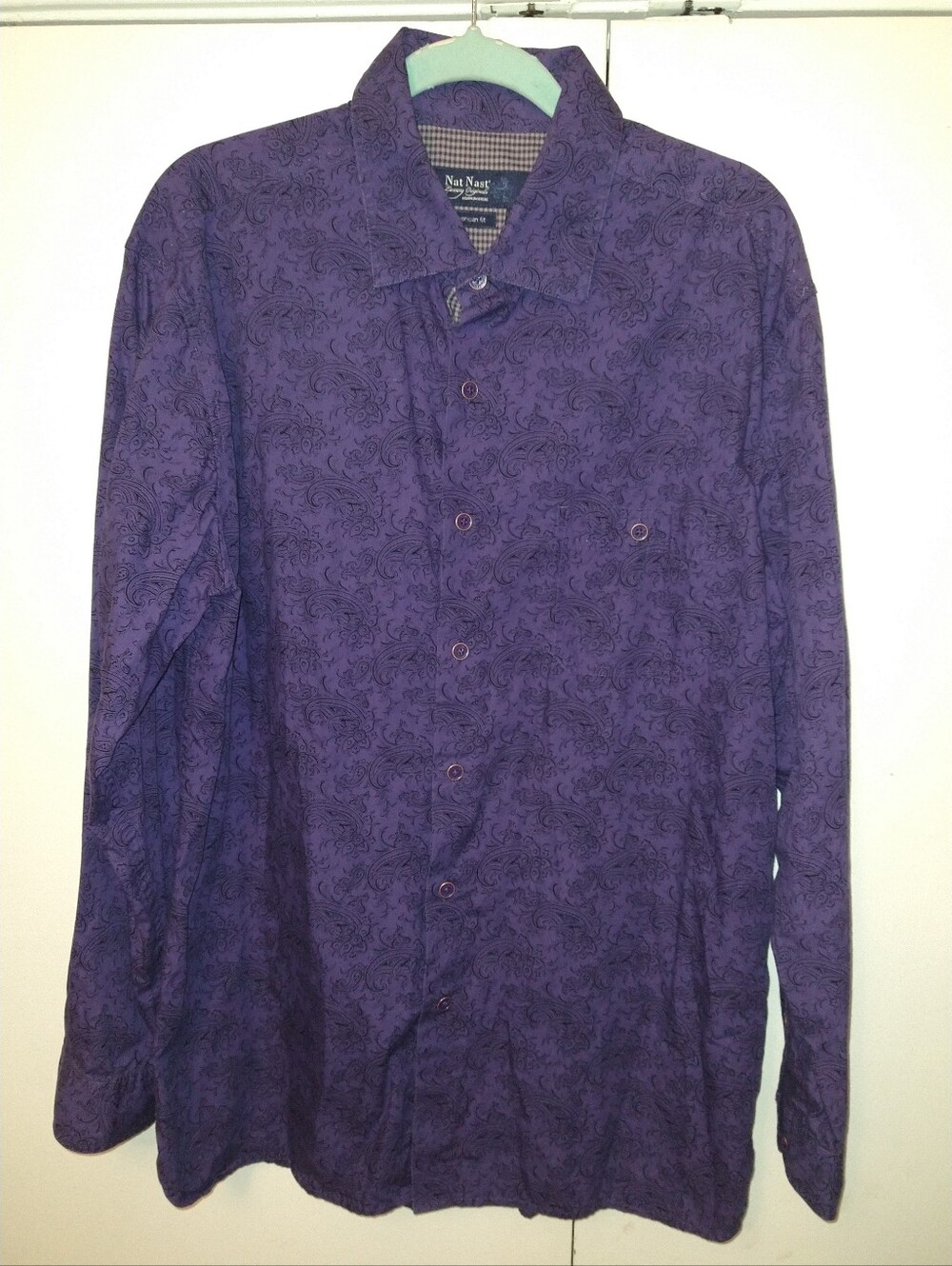 Nat Nast Luxury Originals American Fit Long Sleeve Button Up Shirt Men's sz L